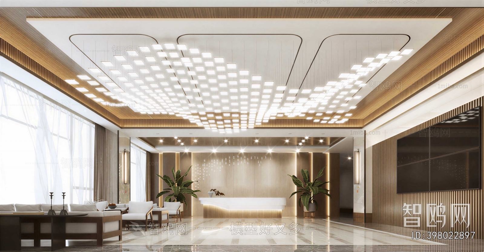 Modern Office Reception Desk