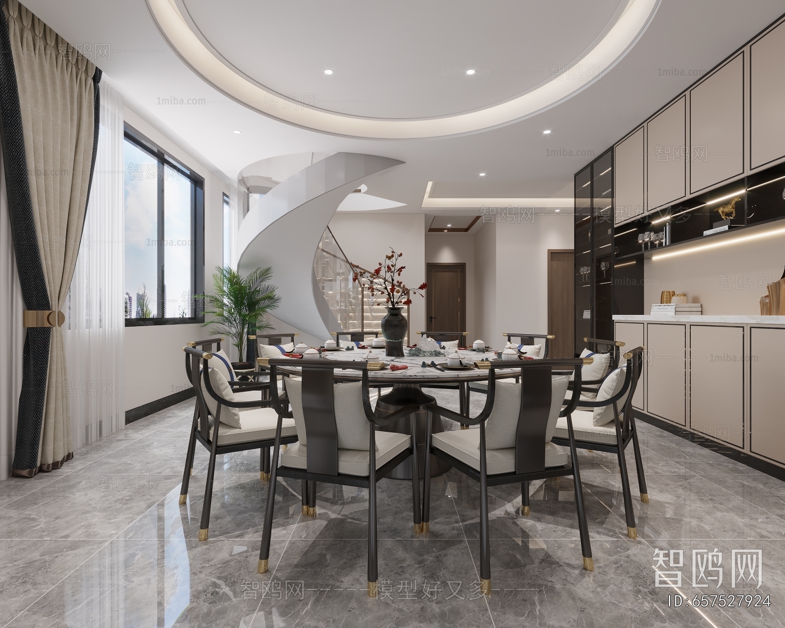 New Chinese Style A Living Room