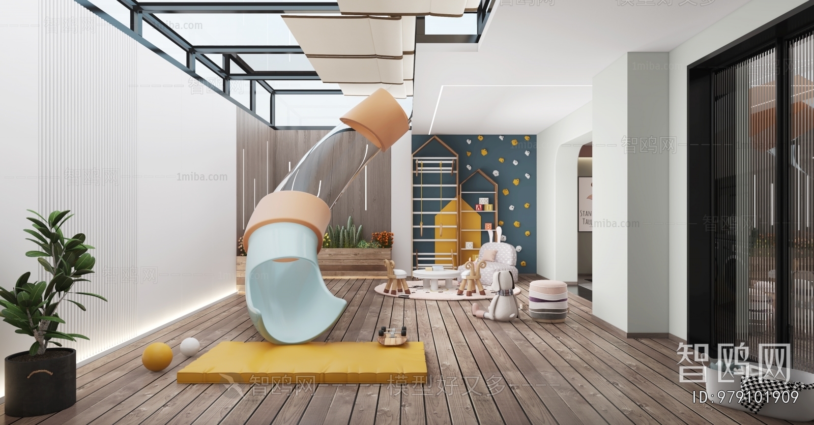 Modern Children's Room Activity Room