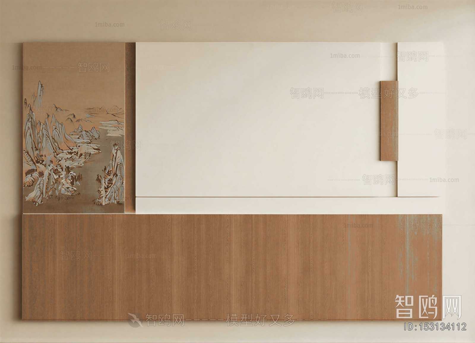 New Chinese Style TV Wall