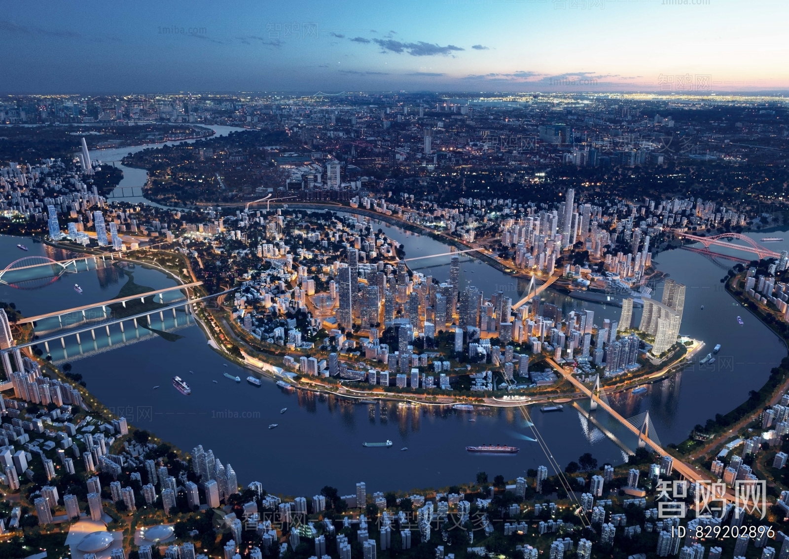 Modern Architectural Bird's-eye View Planning