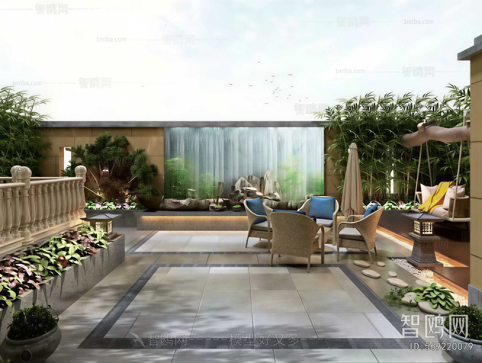 Modern Courtyard/landscape