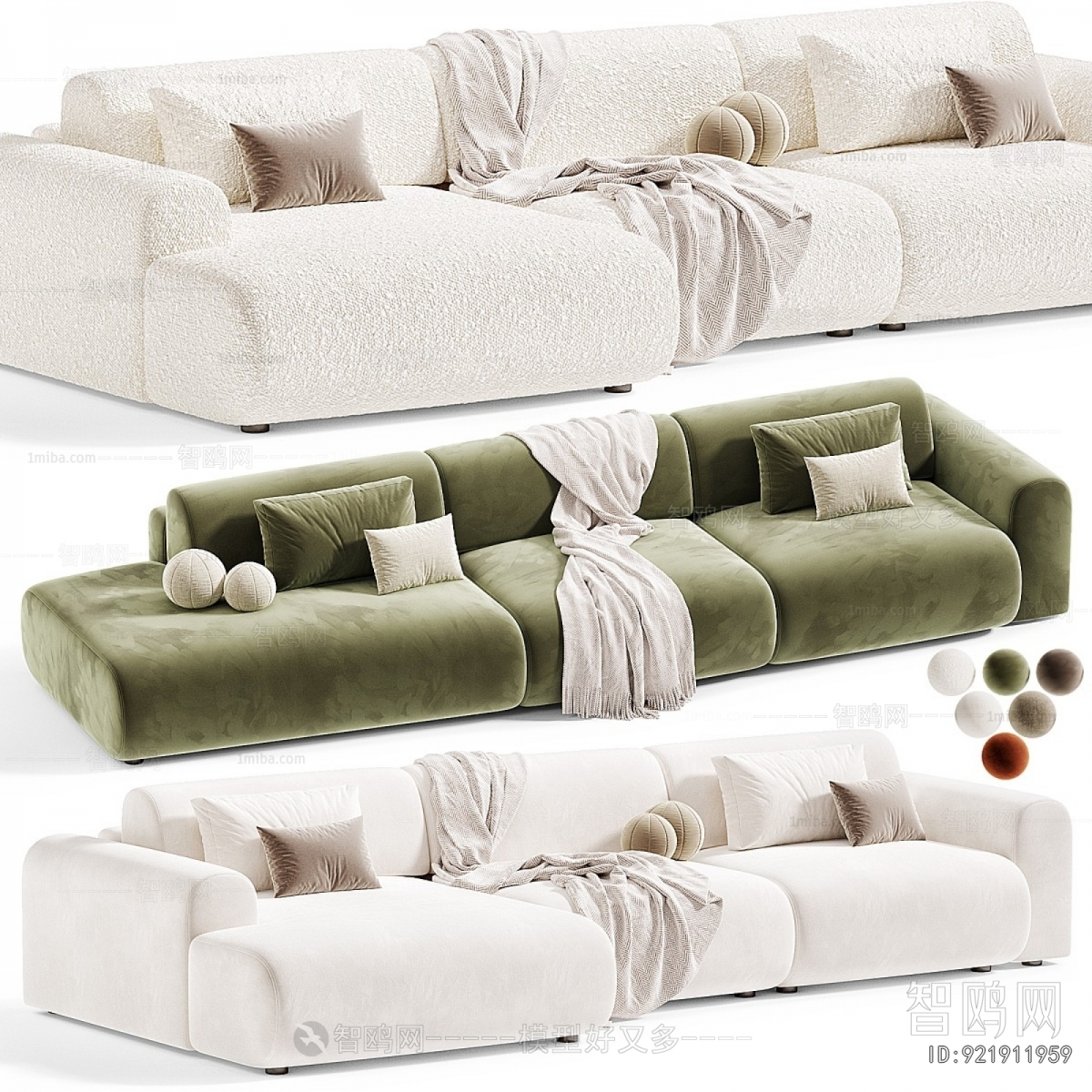 Modern Three-seat Sofa