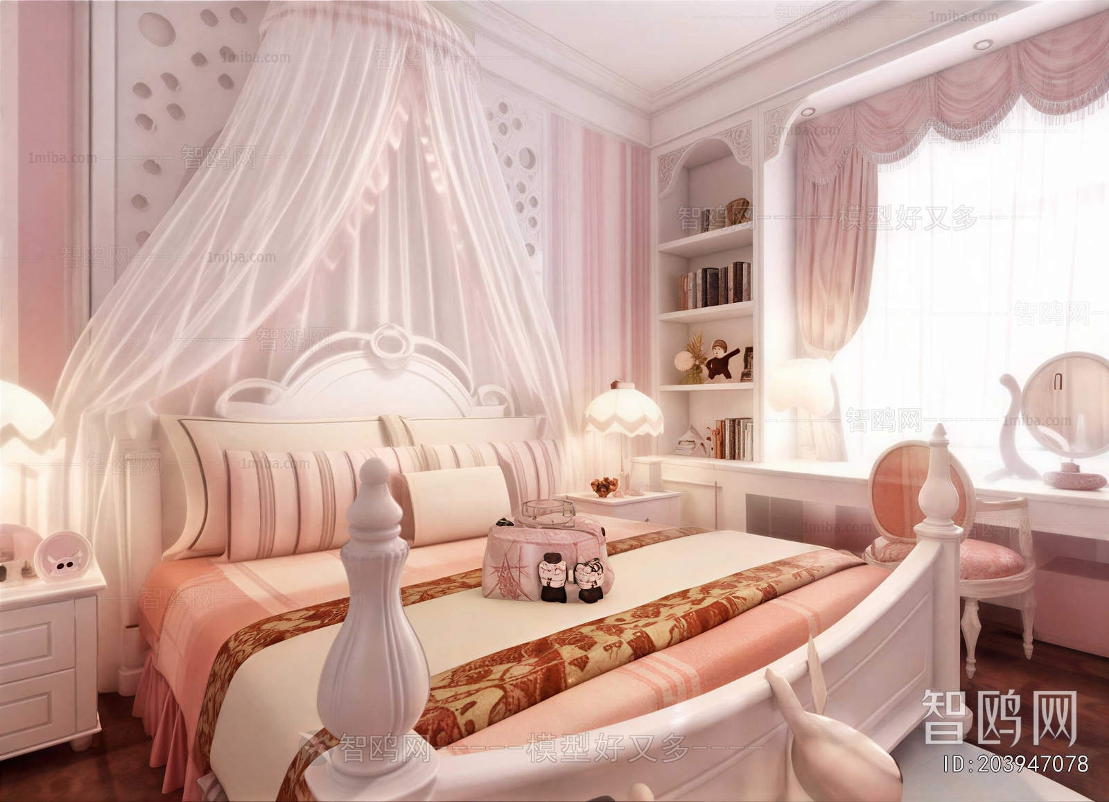 Simple European Style Girl's Room Daughter's Room