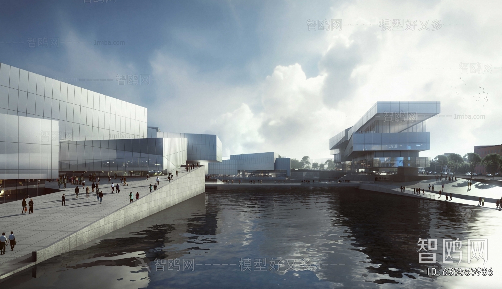 Modern Architectural Bird's-eye View Planning