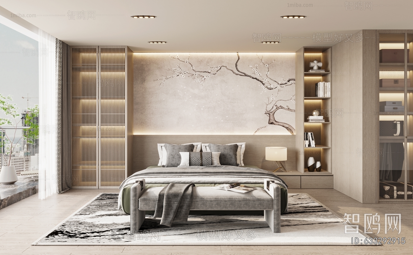 New Chinese Style Bedroom