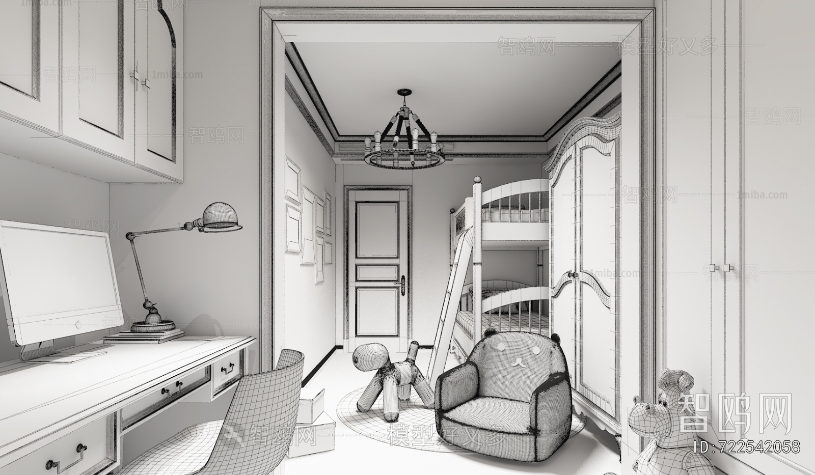 Nordic Style Boy's Room And Son's Room