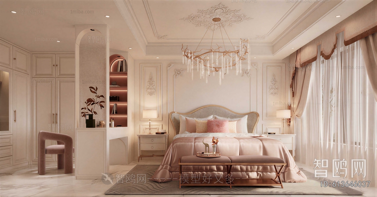 Simple European Style Bedroom