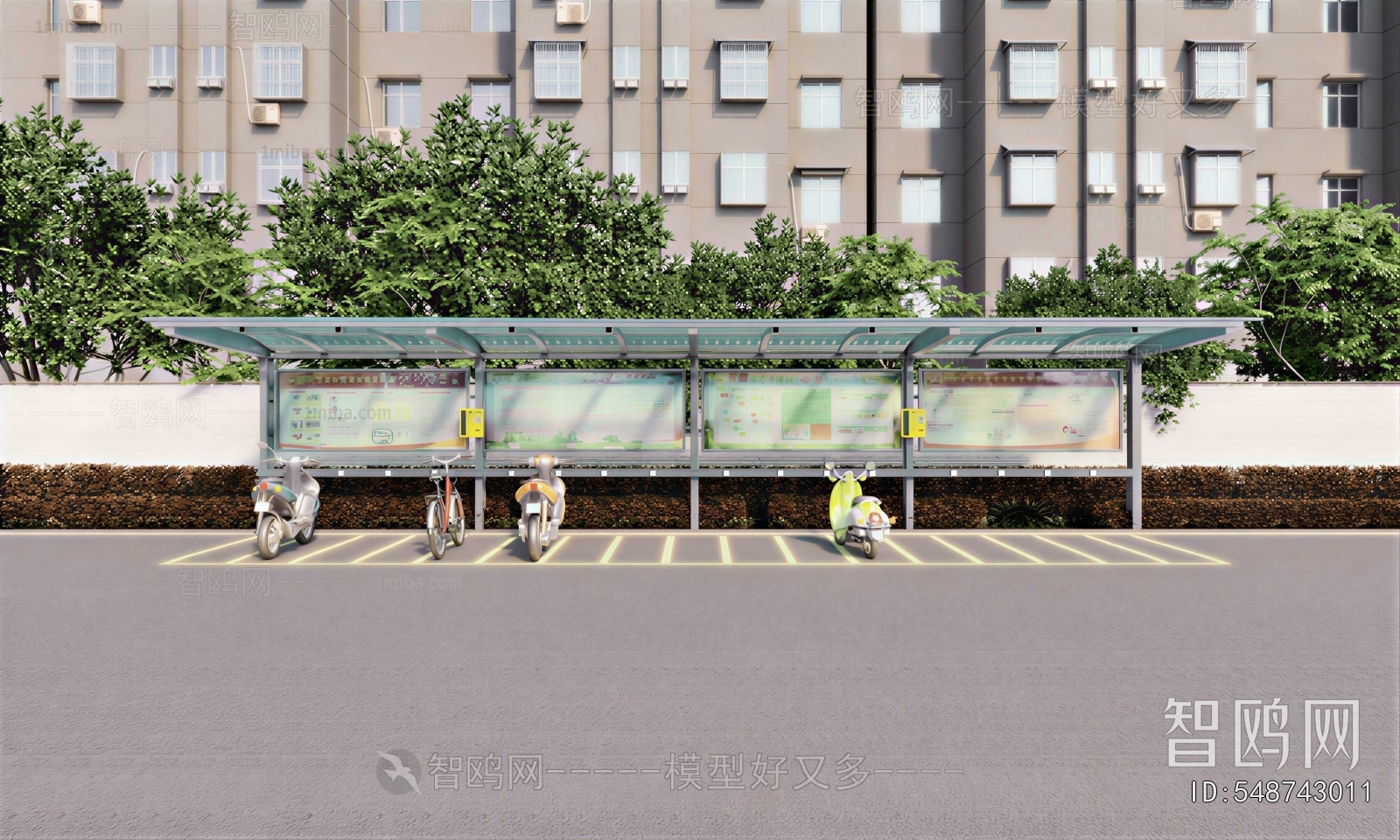 Modern Outdoor Parking Lot