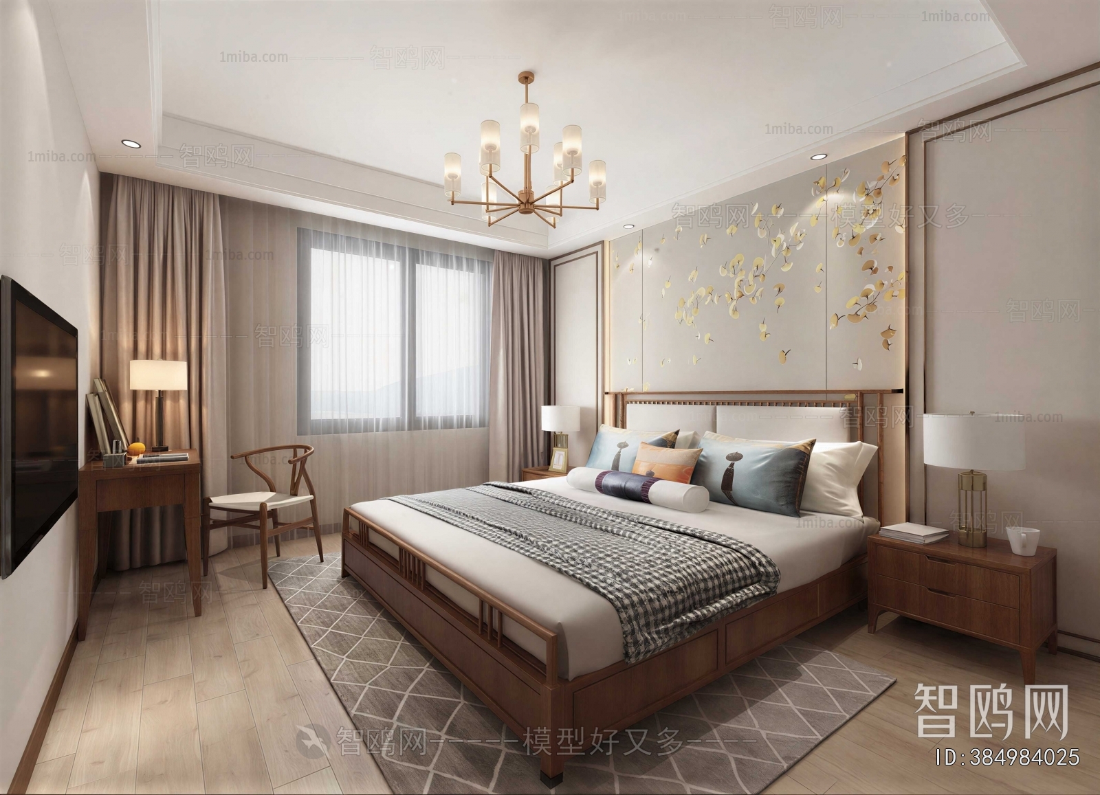 New Chinese Style Bedroom