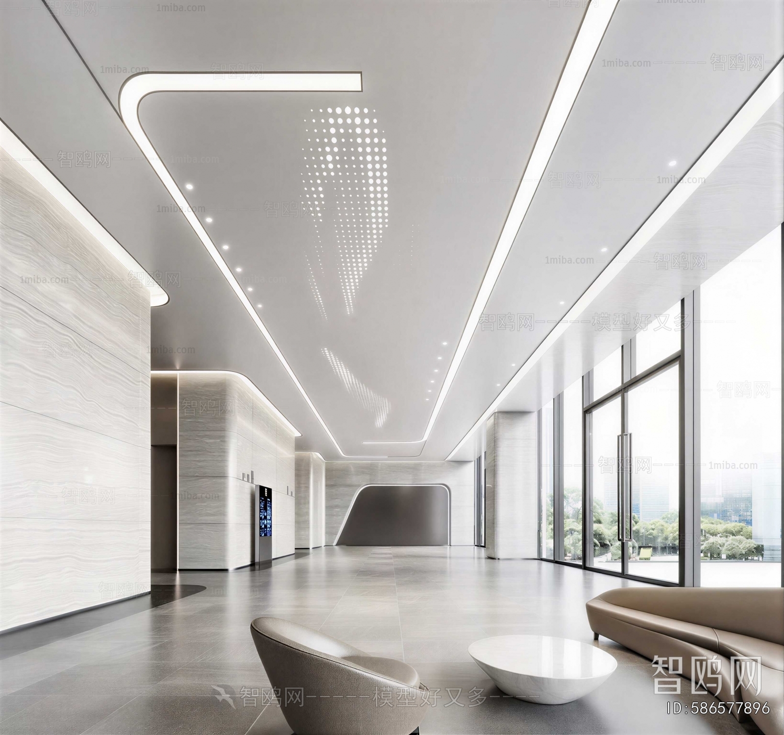 Modern Office Reception Desk