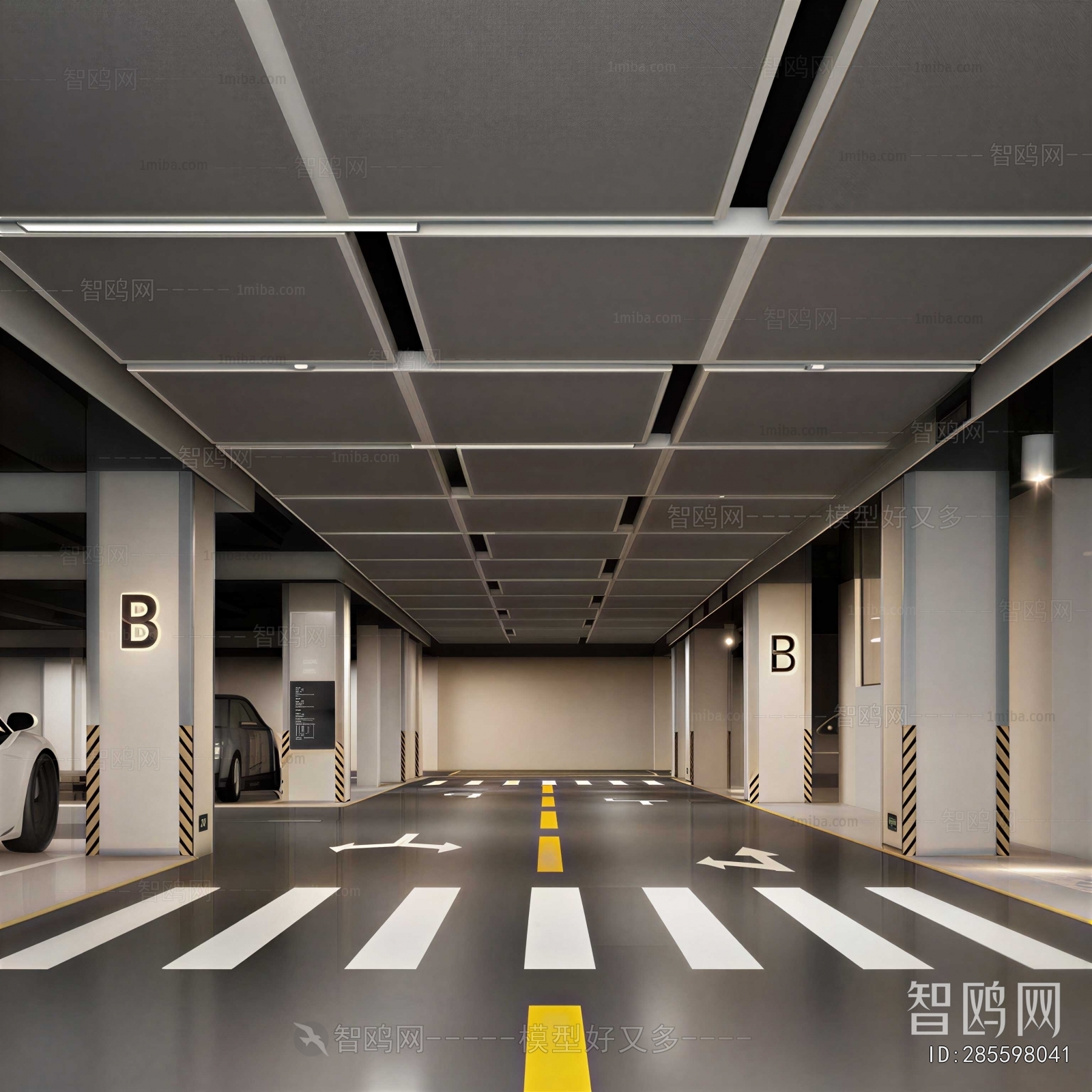 Modern Underground Parking Lot