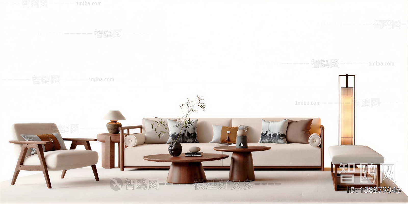 New Chinese Style Sofa Combination