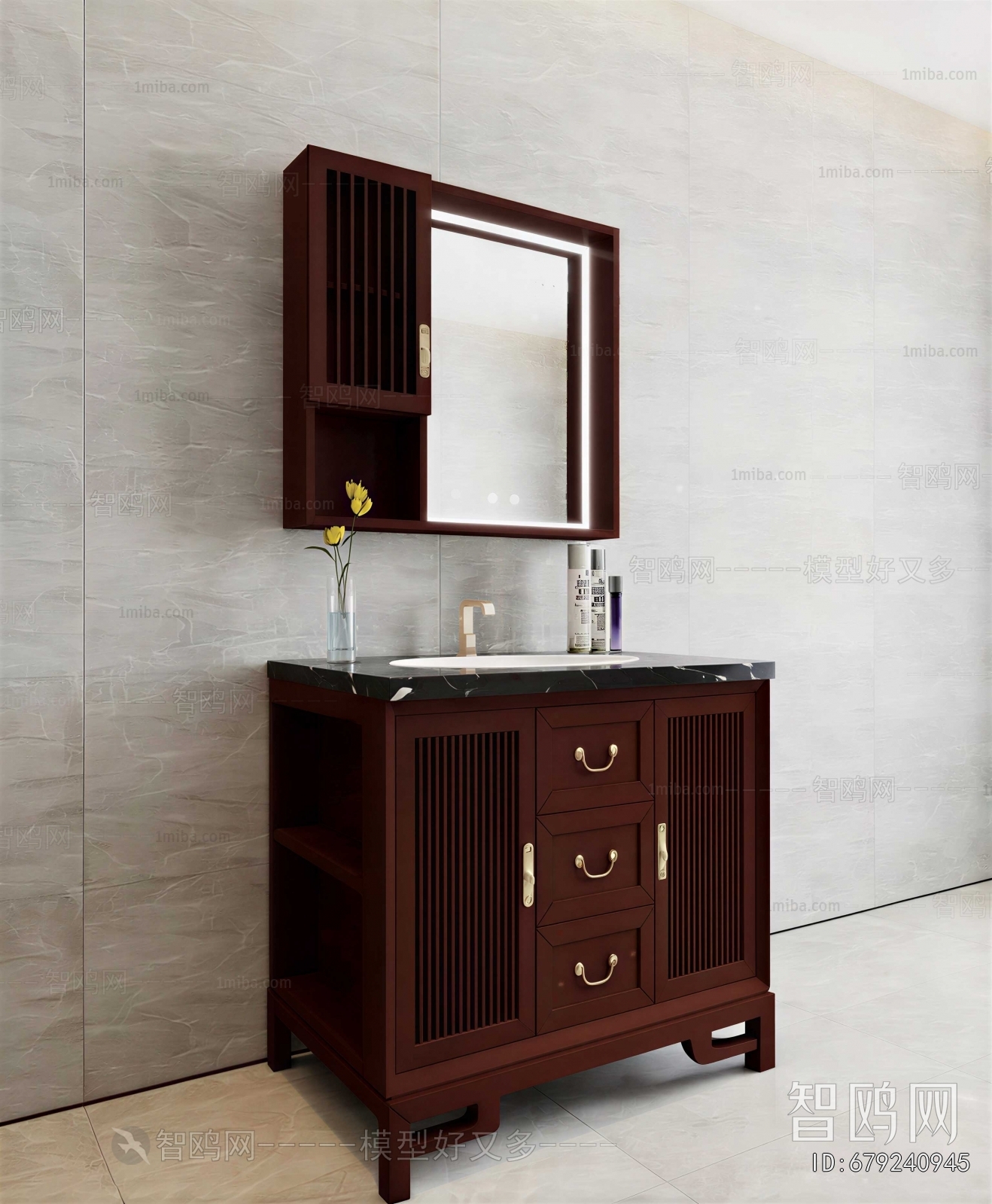 New Chinese Style Bathroom Cabinet