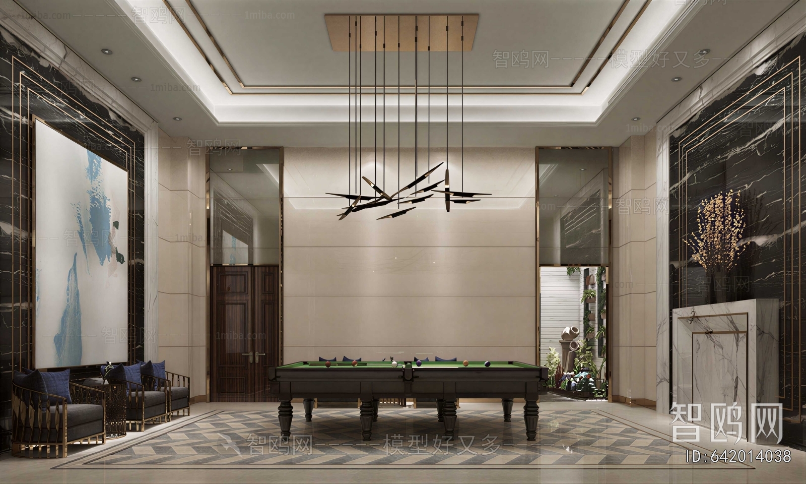 Modern Billiard Room