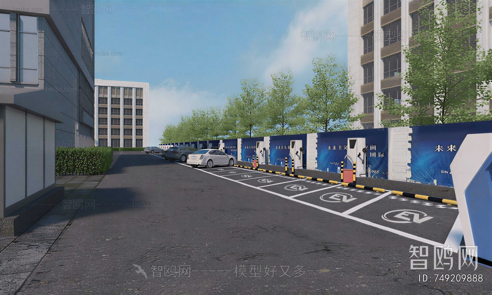 Modern Outdoor Parking Lot
