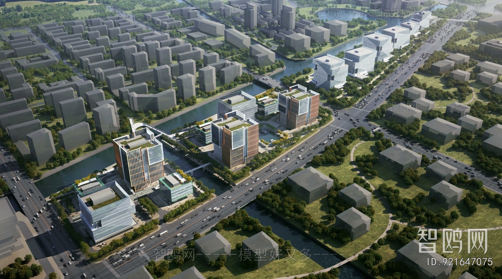 Modern Architectural Bird's-eye View Planning
