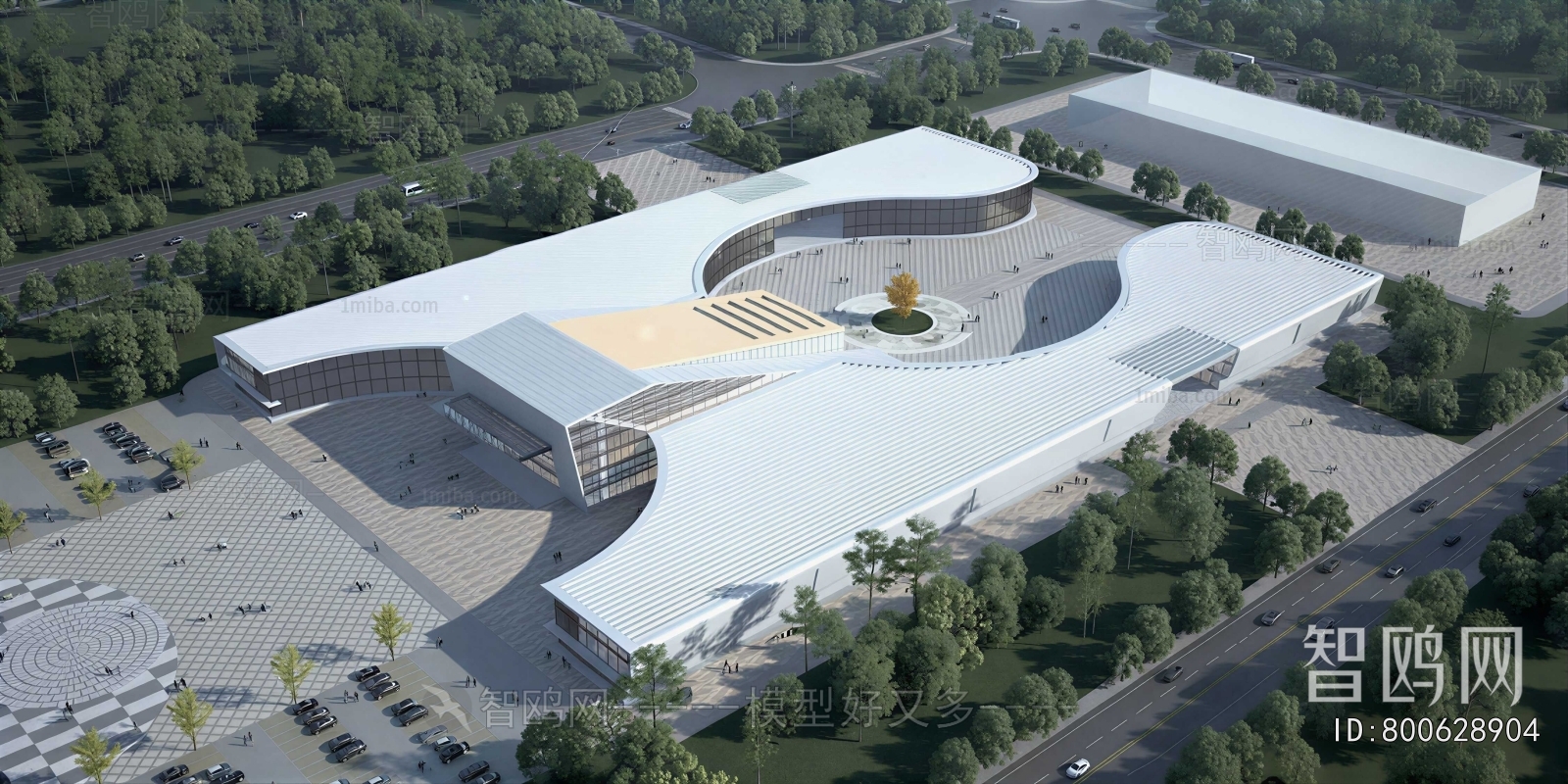Modern Architectural Bird's-eye View Planning
