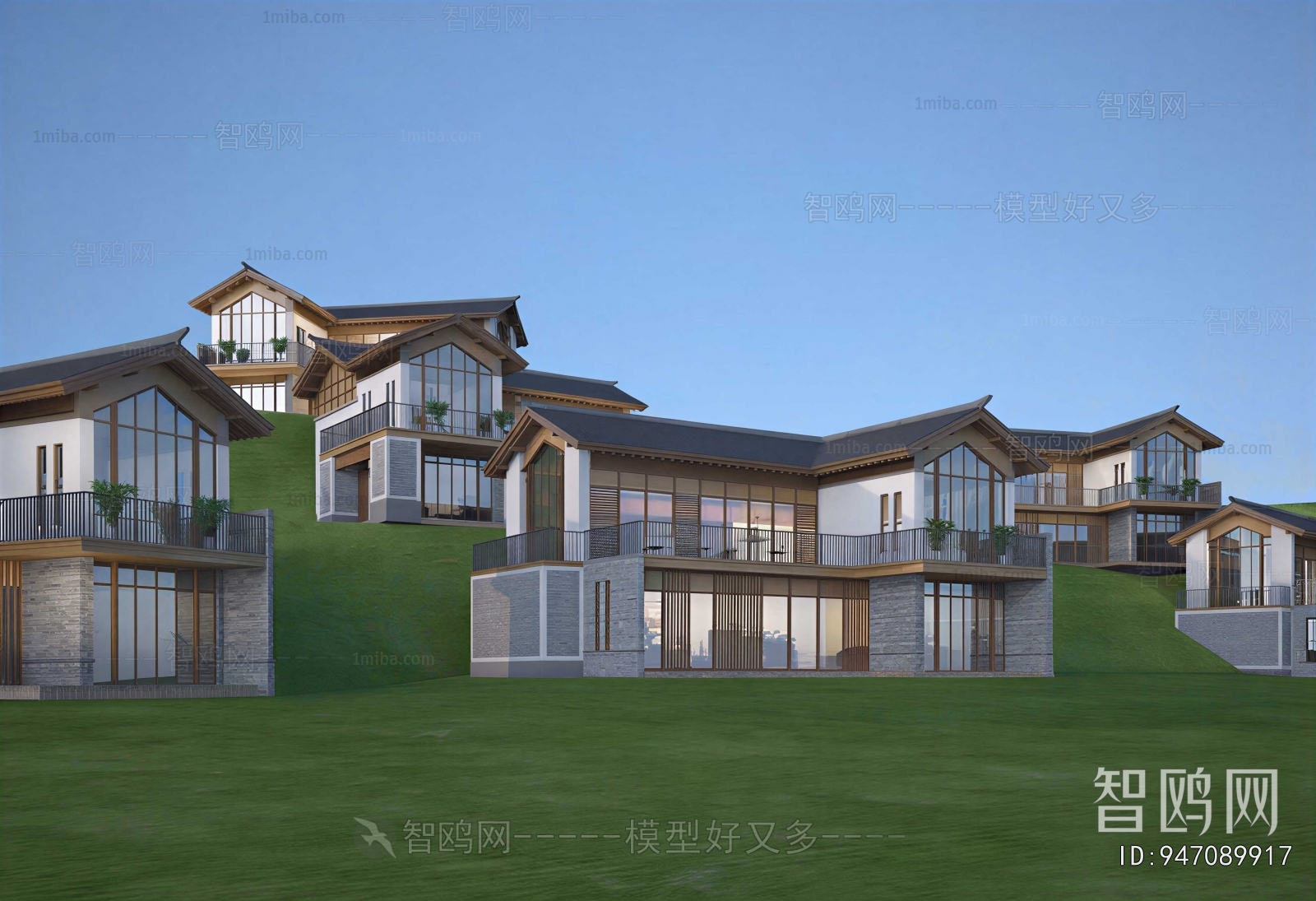 New Chinese Style Appearance Of Commercial Building