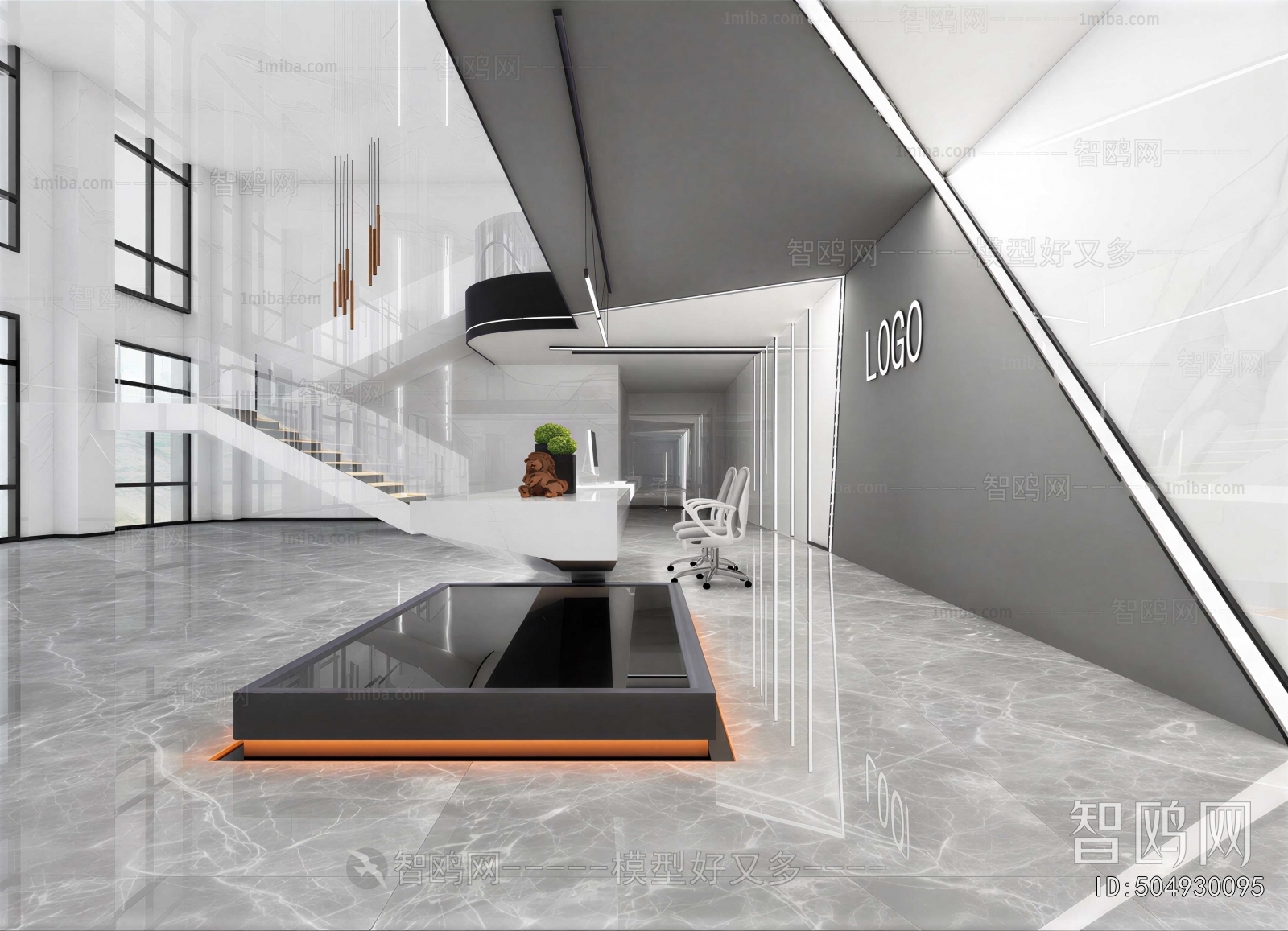Modern Office Reception Desk