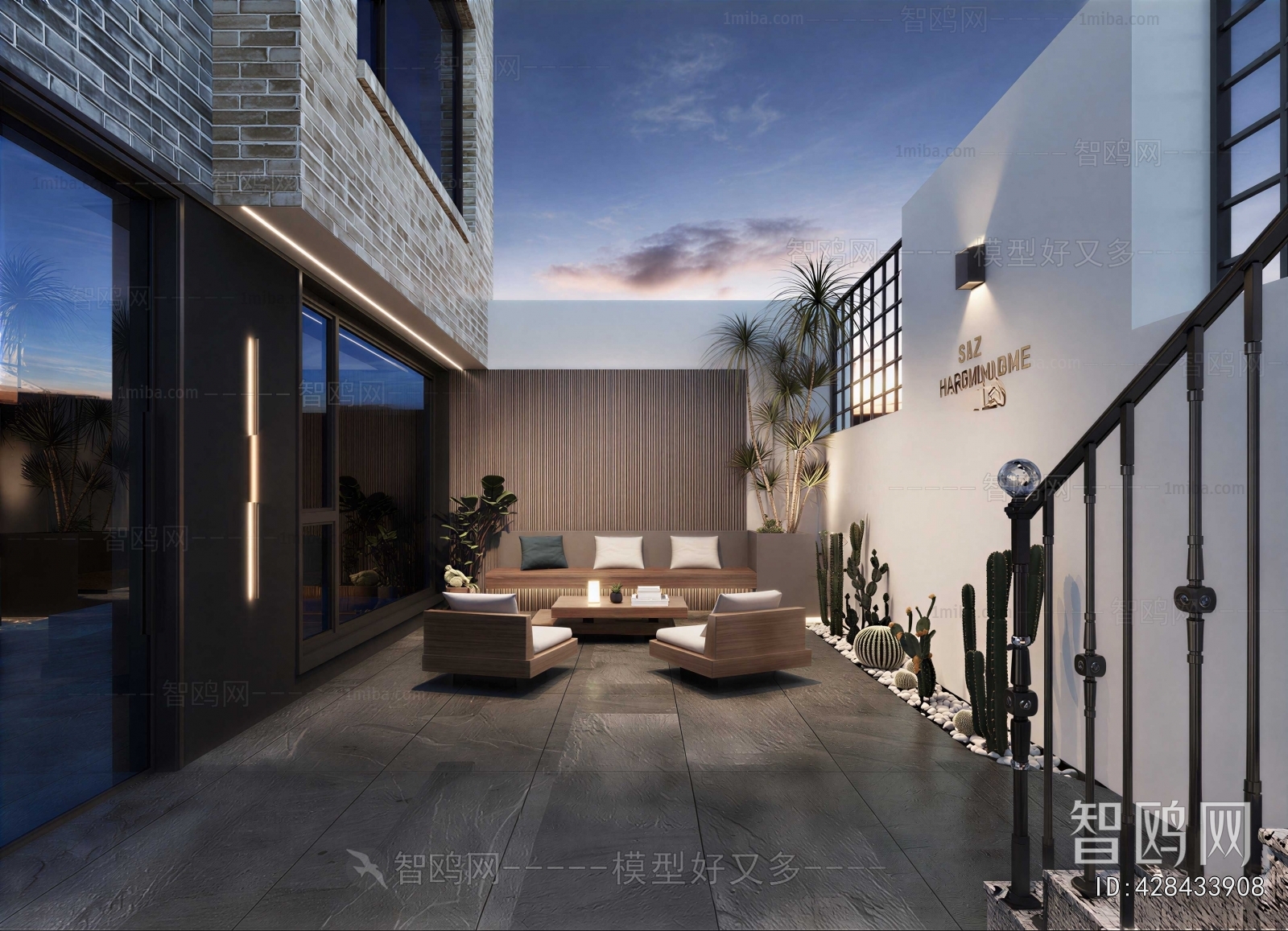 Modern Courtyard/landscape