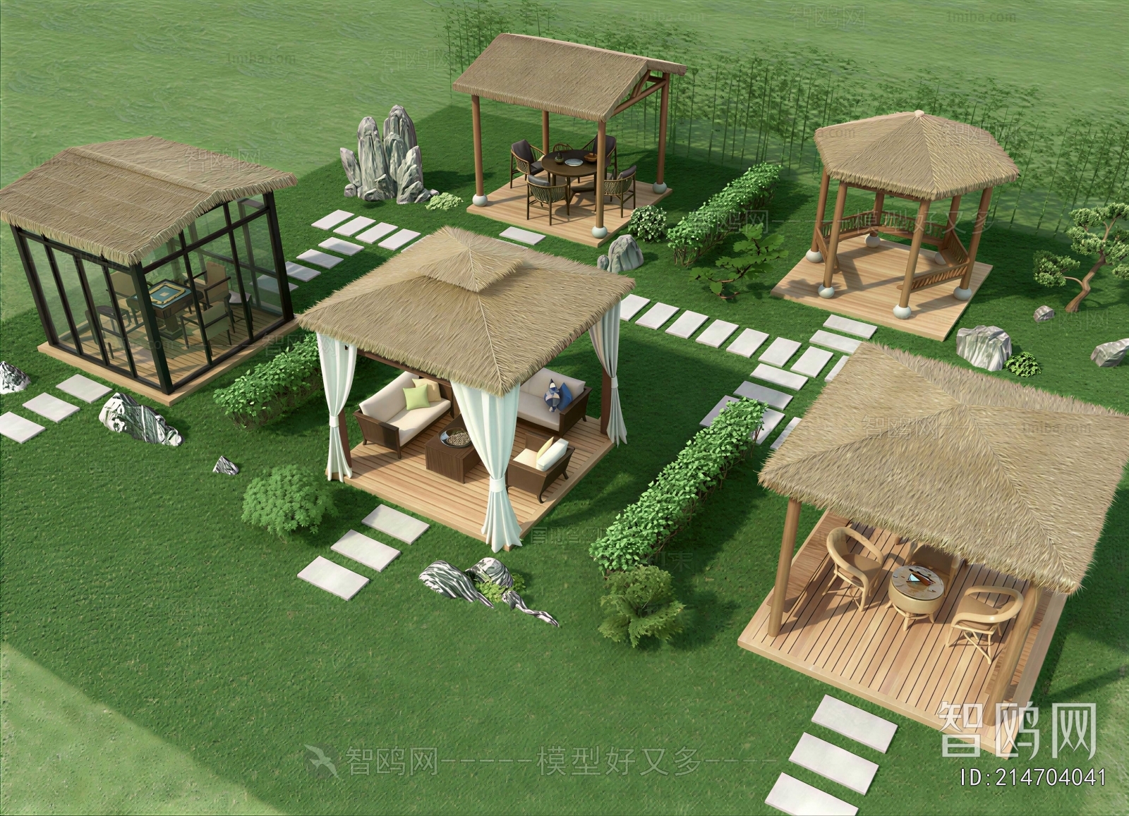 New Chinese Style Courtyard/landscape