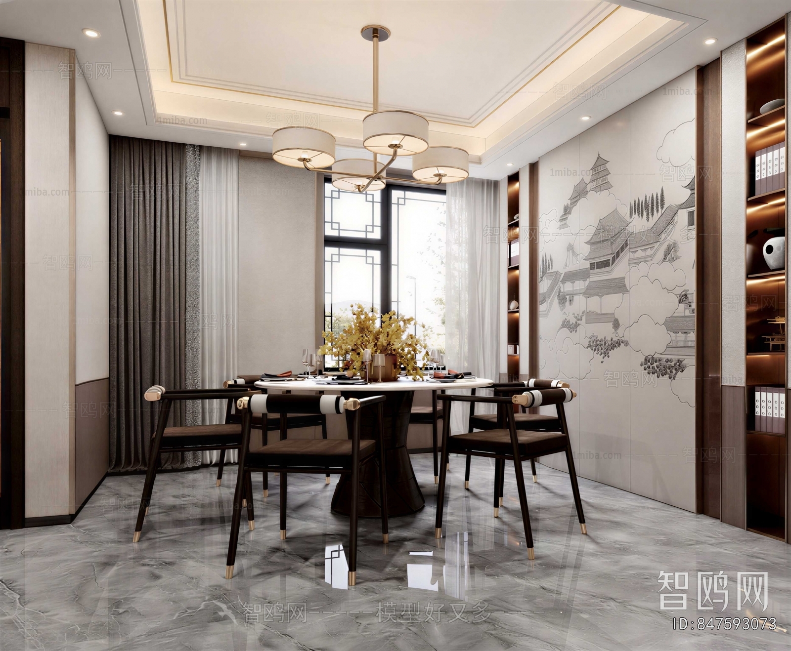 New Chinese Style Dining Room
