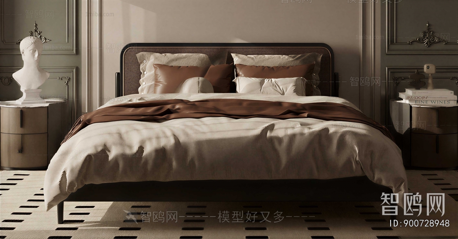 Retro Style Double Bed