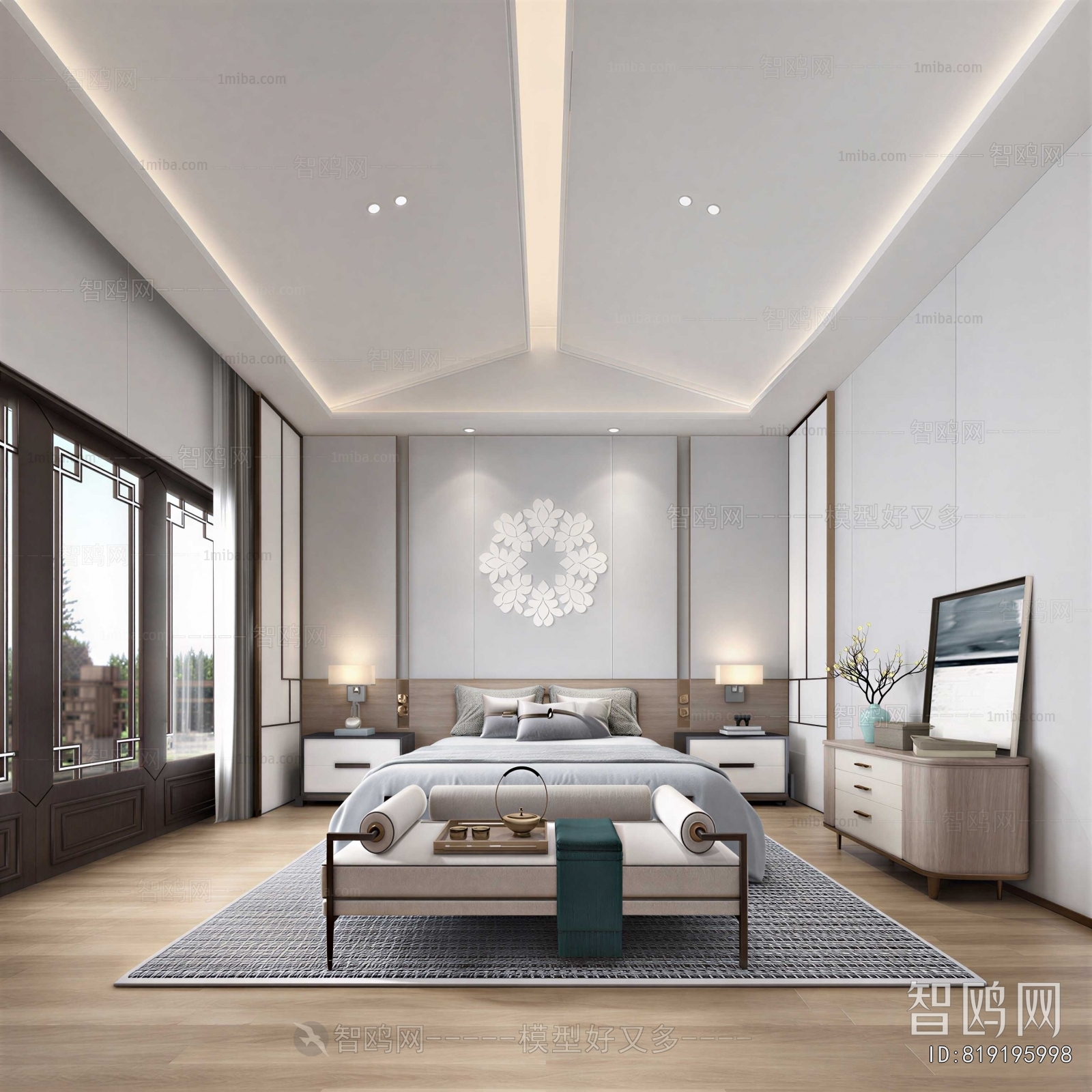 New Chinese Style Bedroom