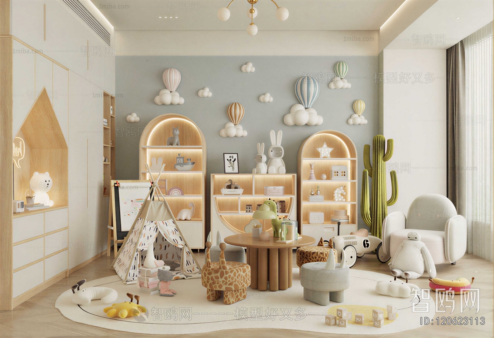 Modern Children's Room Activity Room