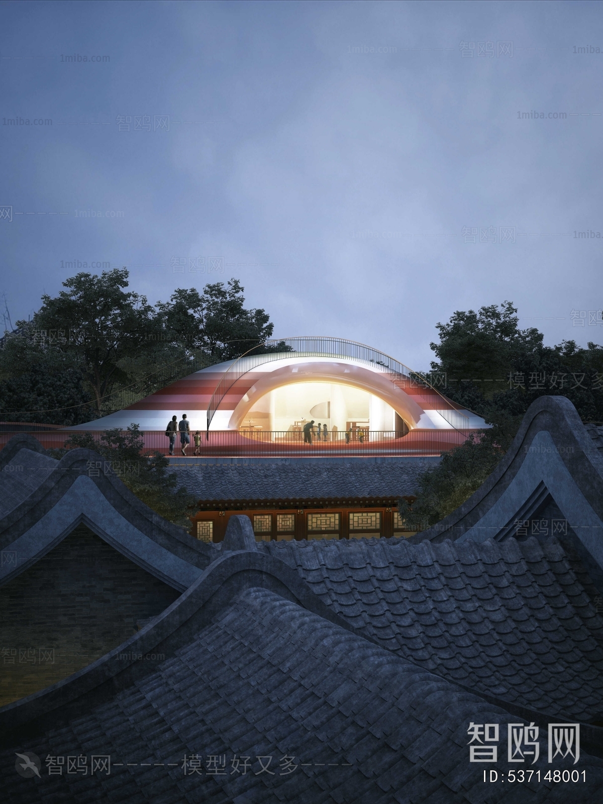 New Chinese Style School Building