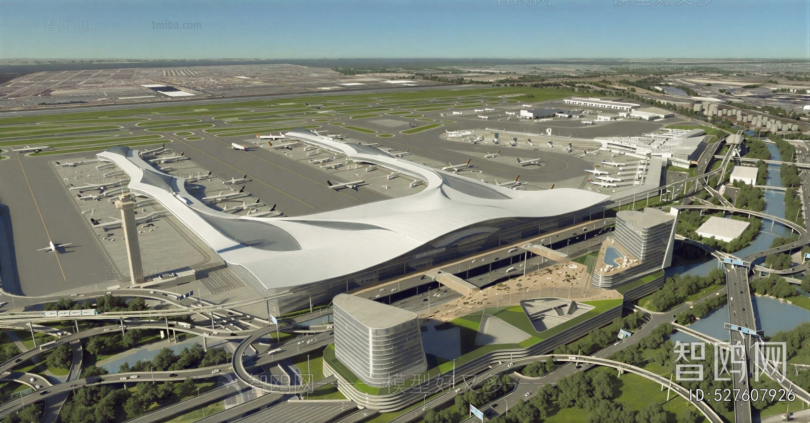 Modern Architectural Bird's-eye View Planning