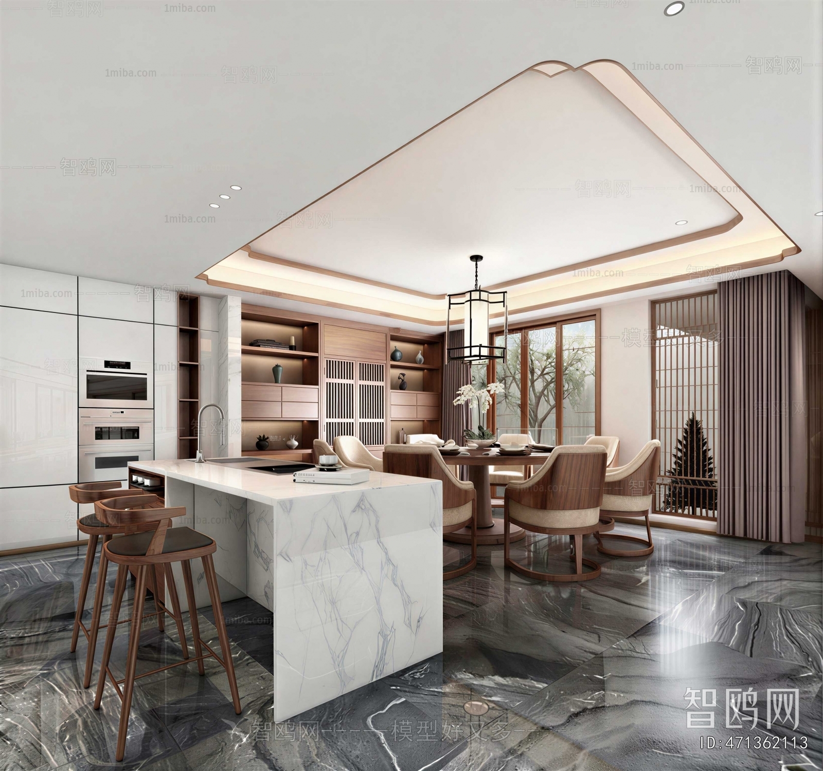 New Chinese Style Dining Room