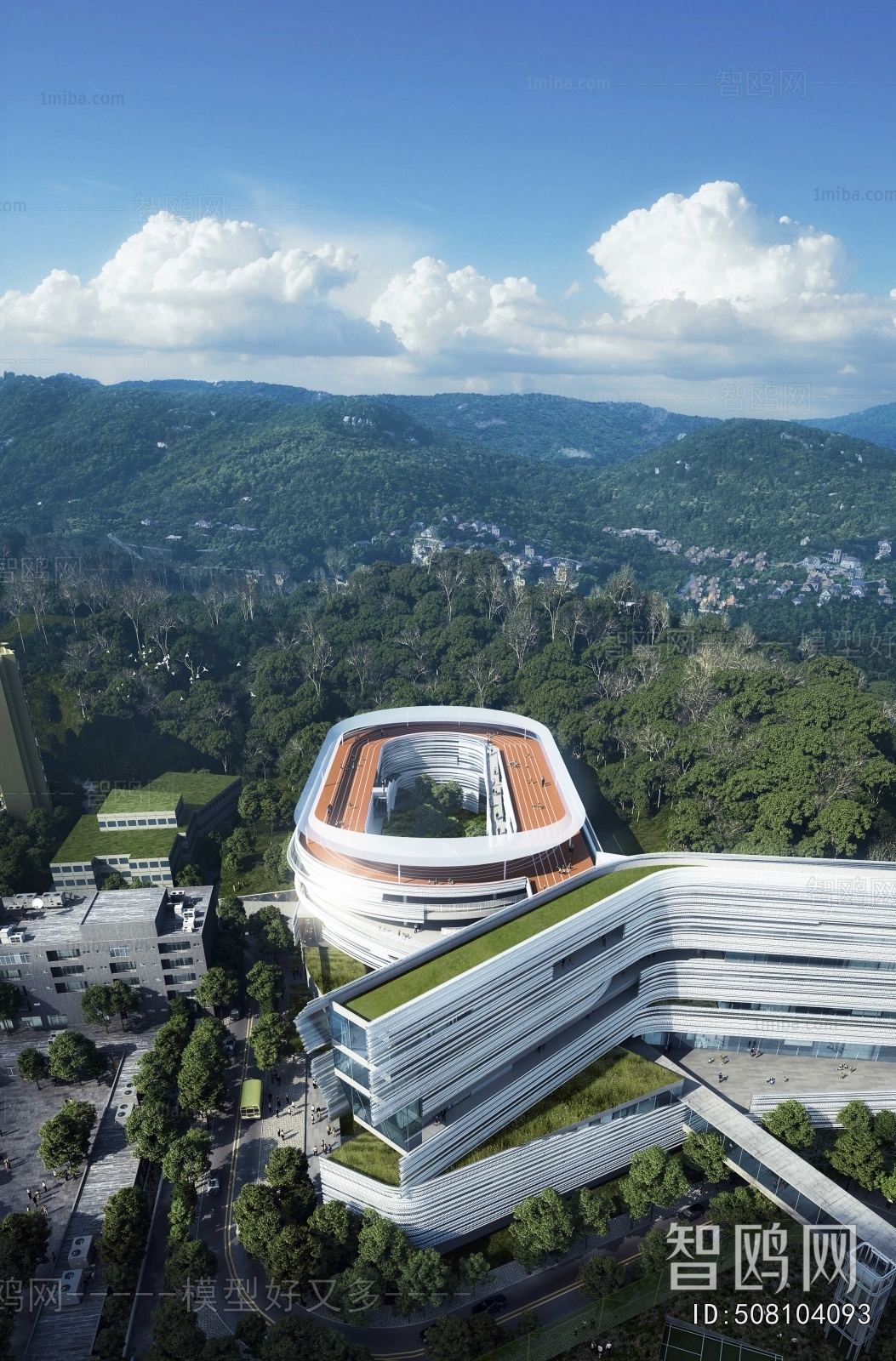 Modern Architectural Bird's-eye View Planning