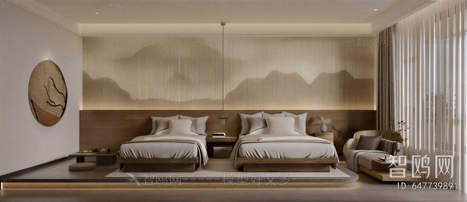 New Chinese Style Bedroom