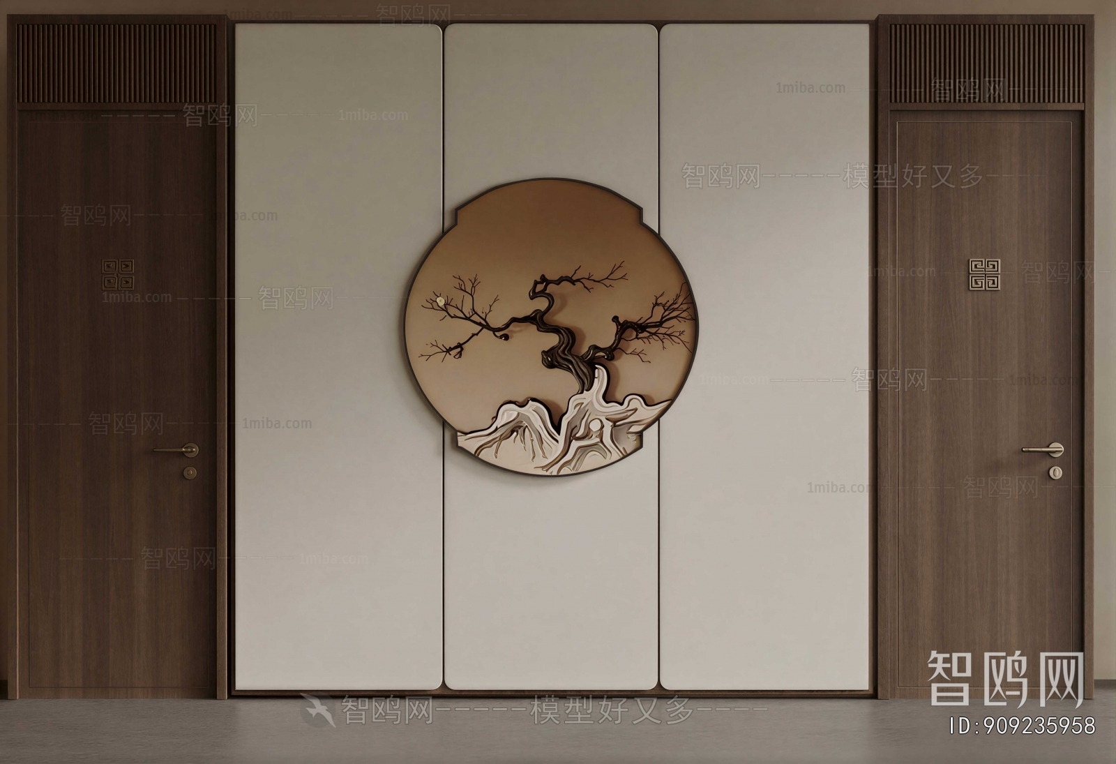 New Chinese Style TV Wall