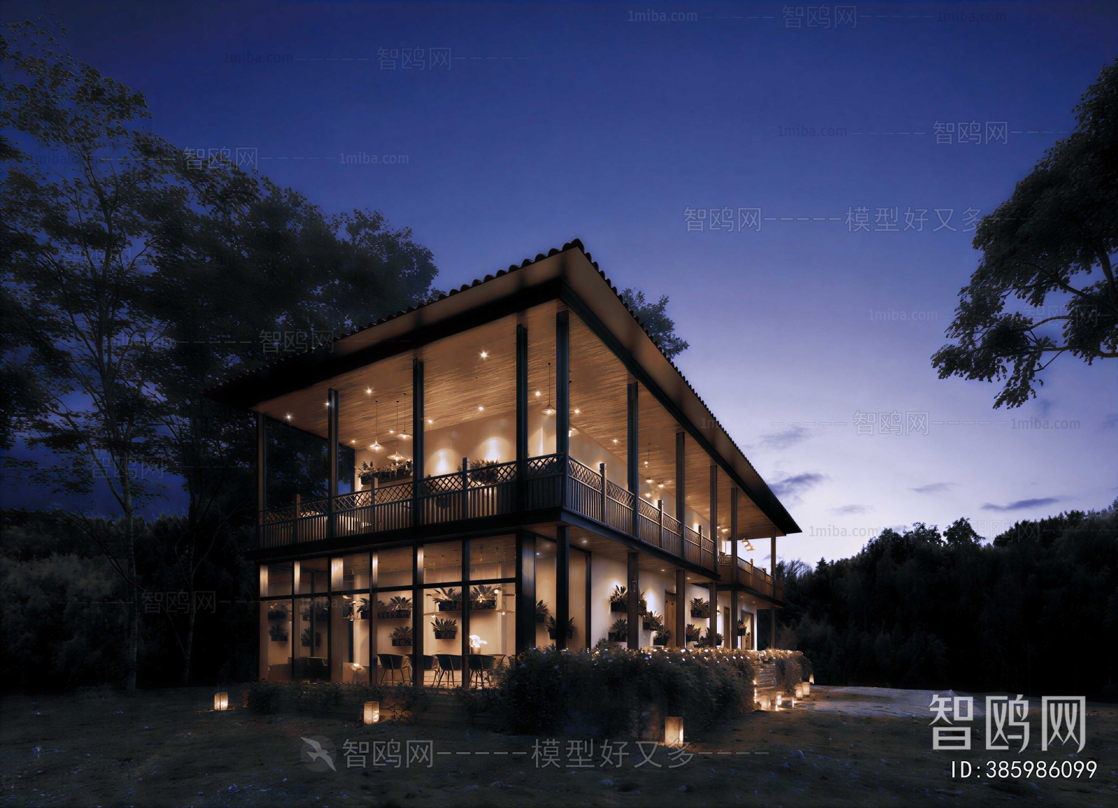 New Chinese Style Appearance Of Commercial Building
