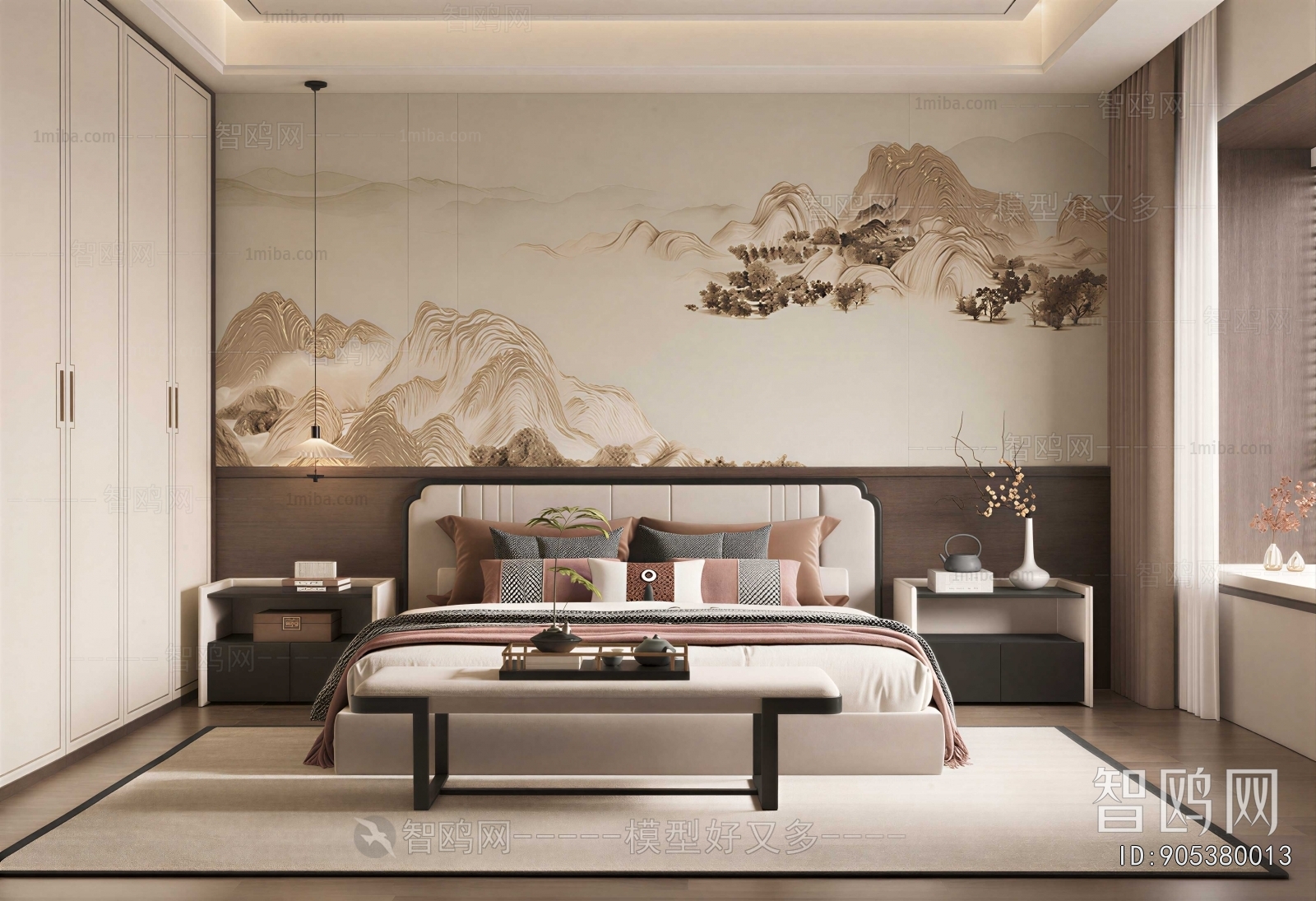 New Chinese Style Bedroom