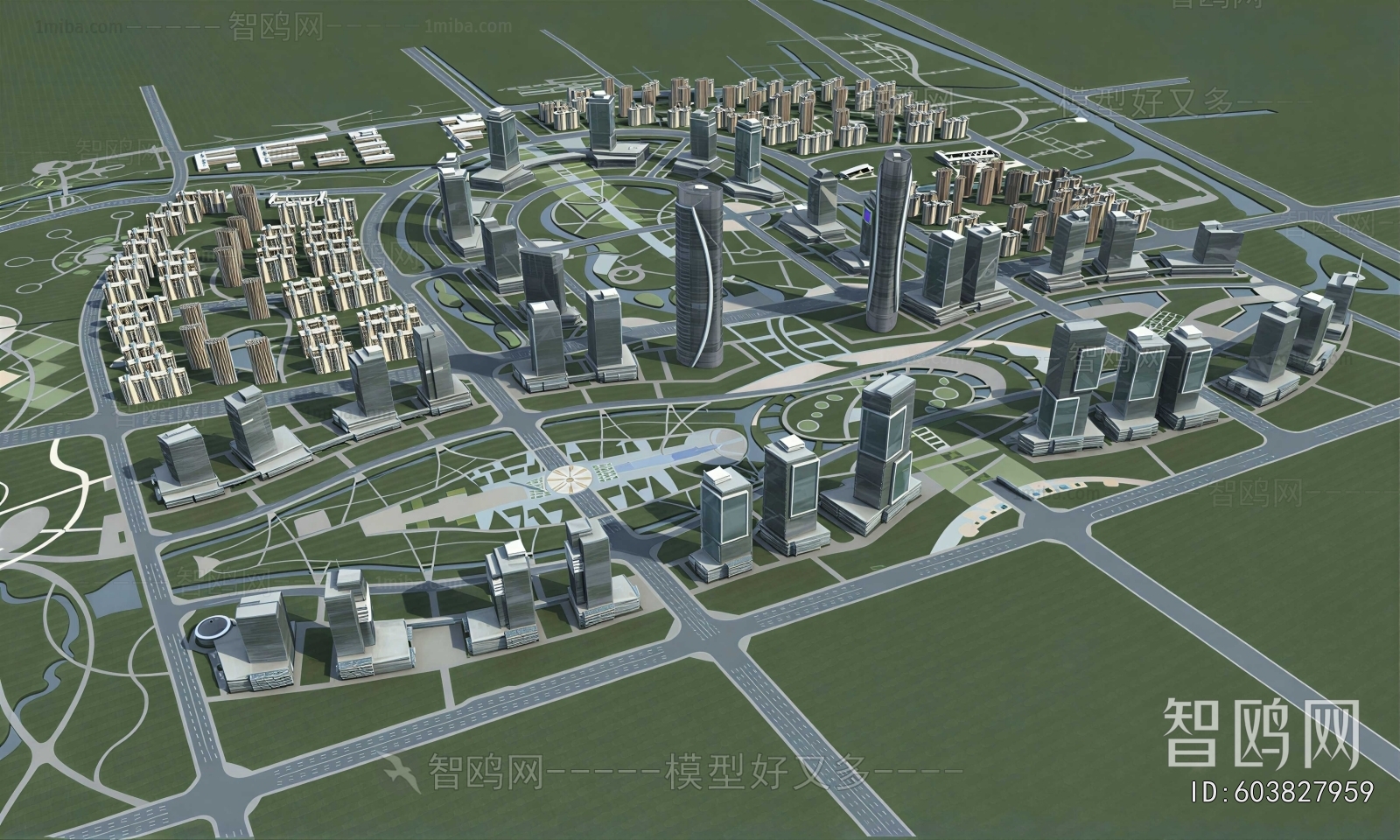 Modern Architectural Bird's-eye View Planning