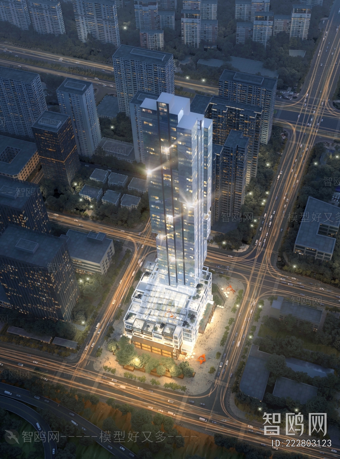 Modern Architectural Bird's-eye View Planning