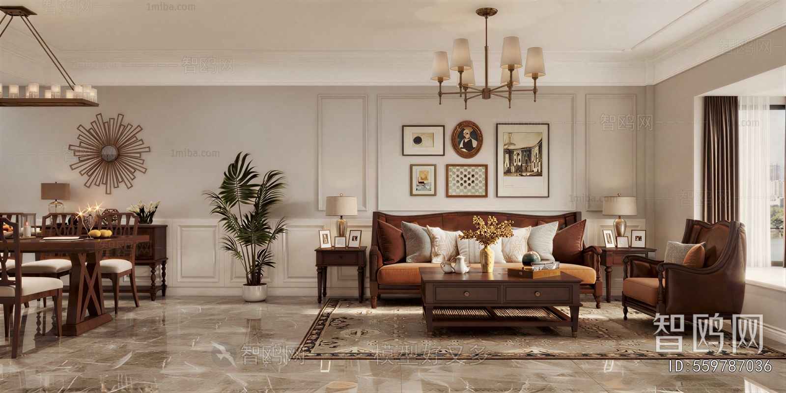 American Style A Living Room