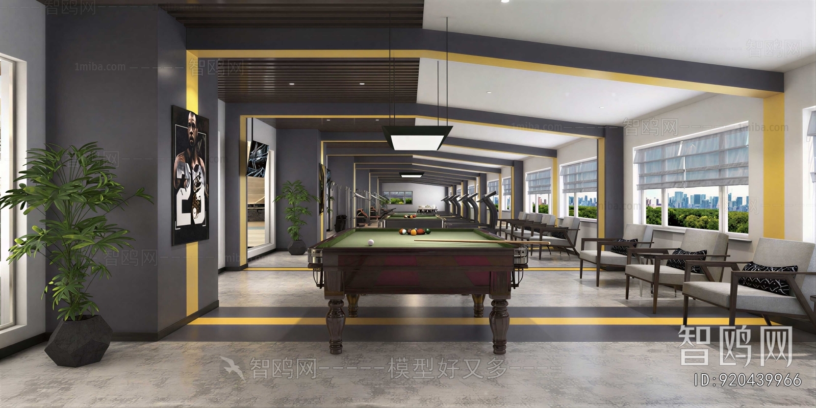 Modern Billiard Room