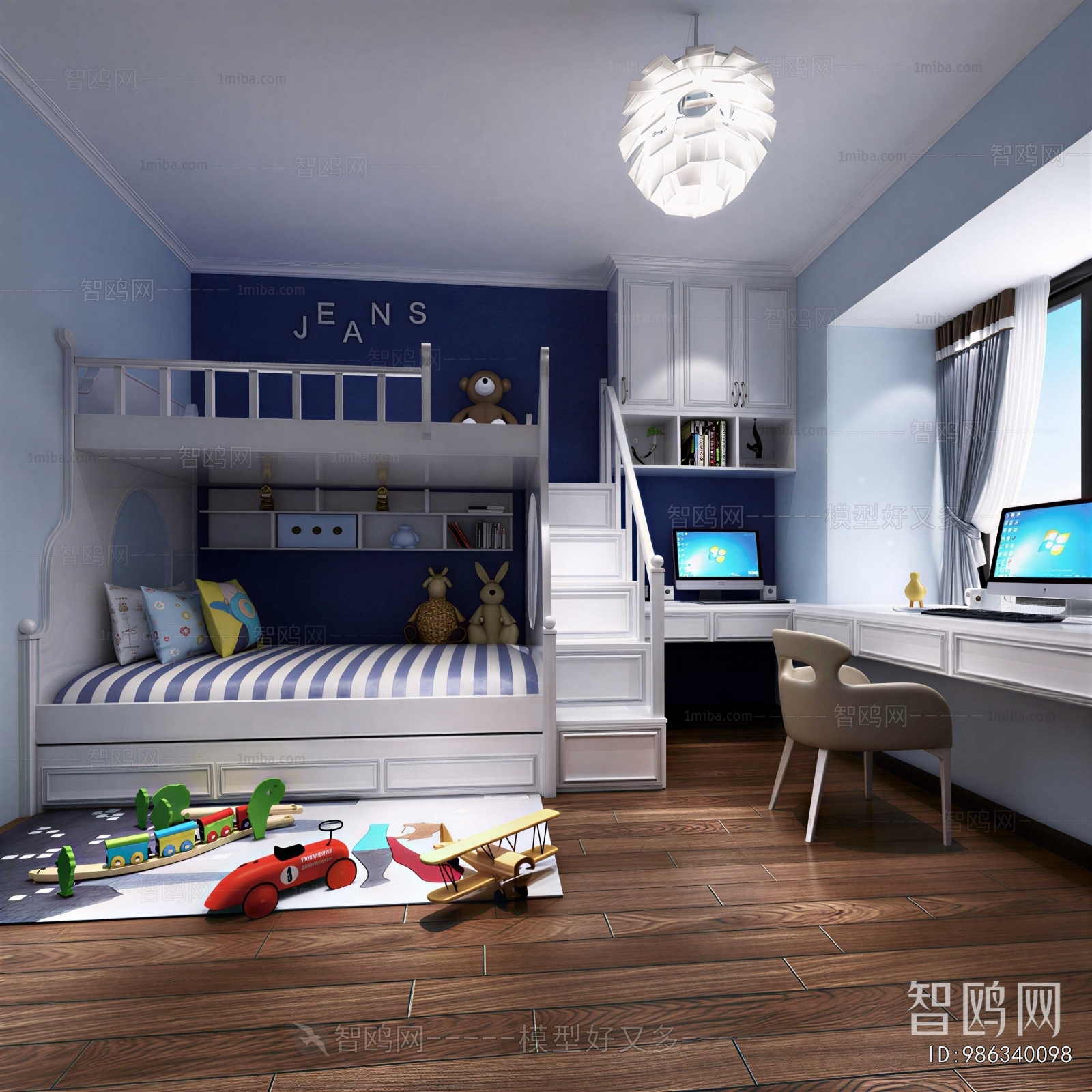 Modern Boy's Room And Son's Room