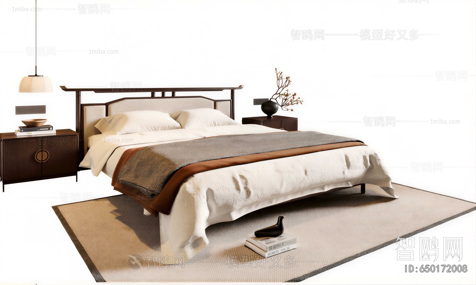 New Chinese Style Double Bed