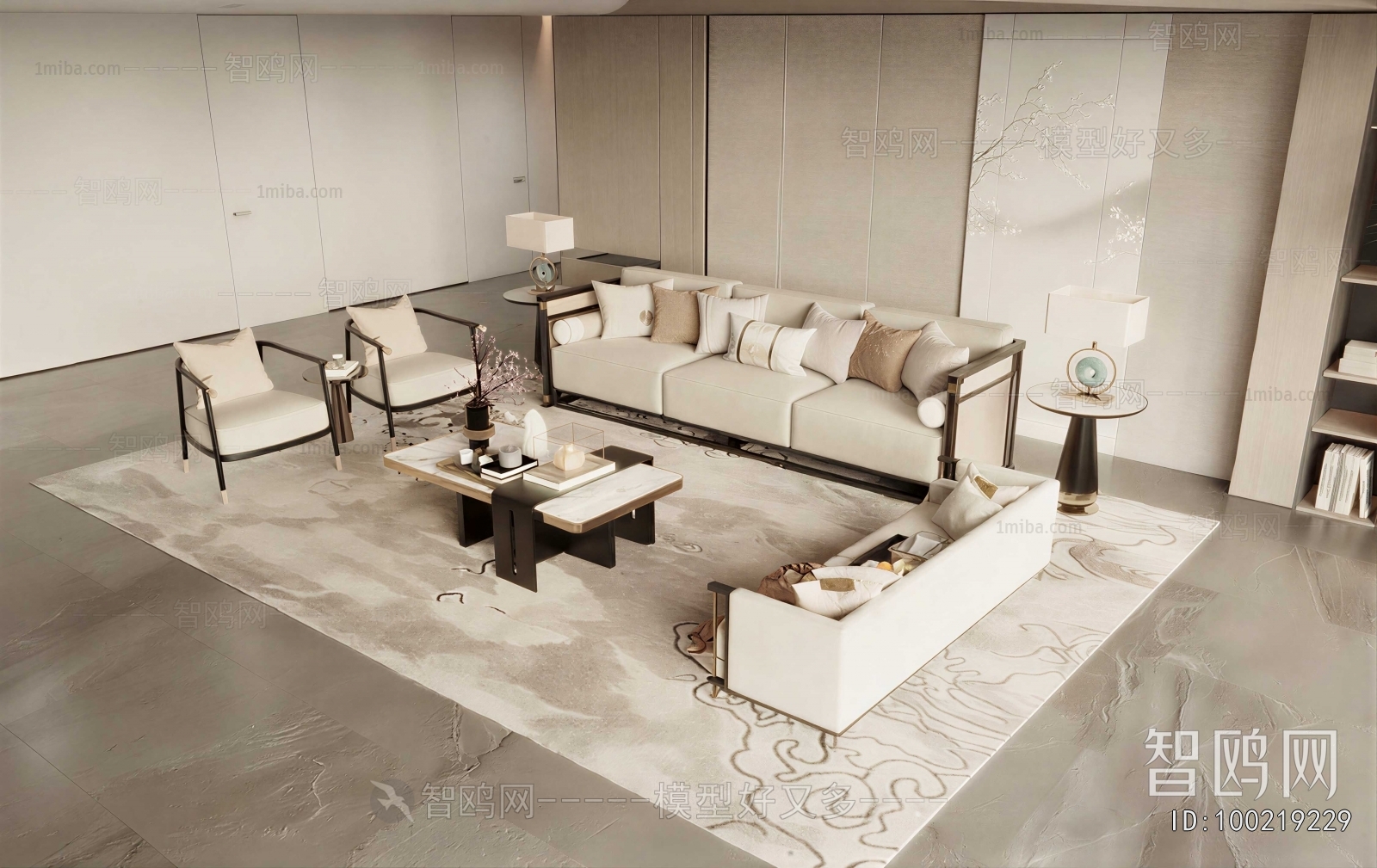 New Chinese Style A Living Room