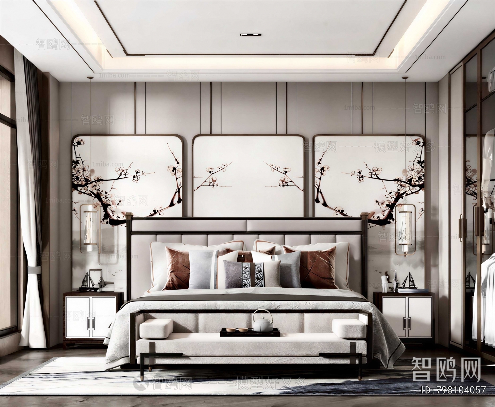 New Chinese Style Bedroom