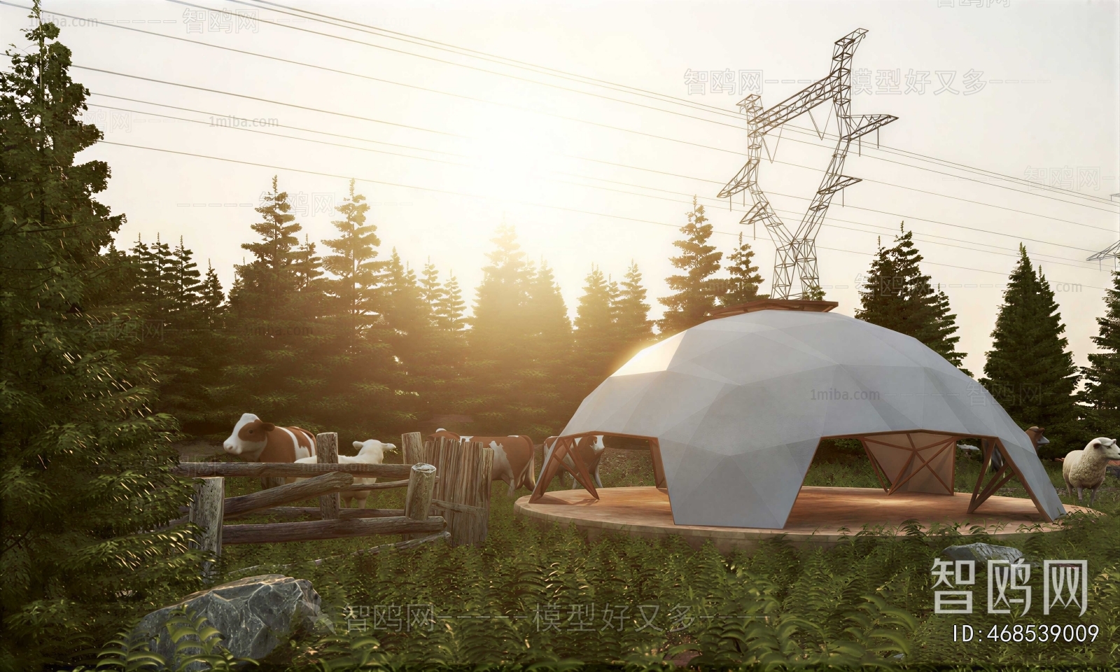 Modern Park Landscape