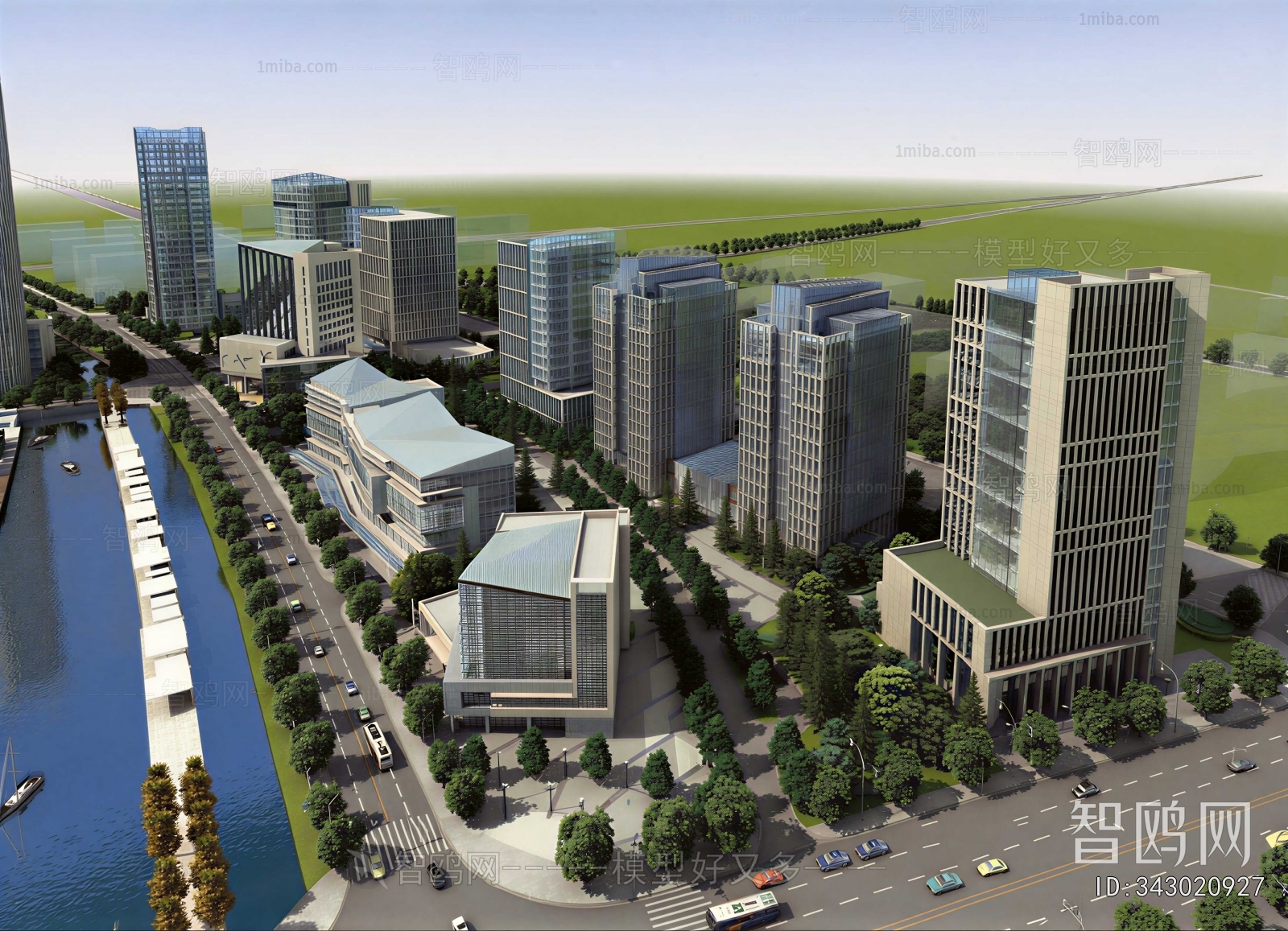 Modern Architectural Bird's-eye View Planning