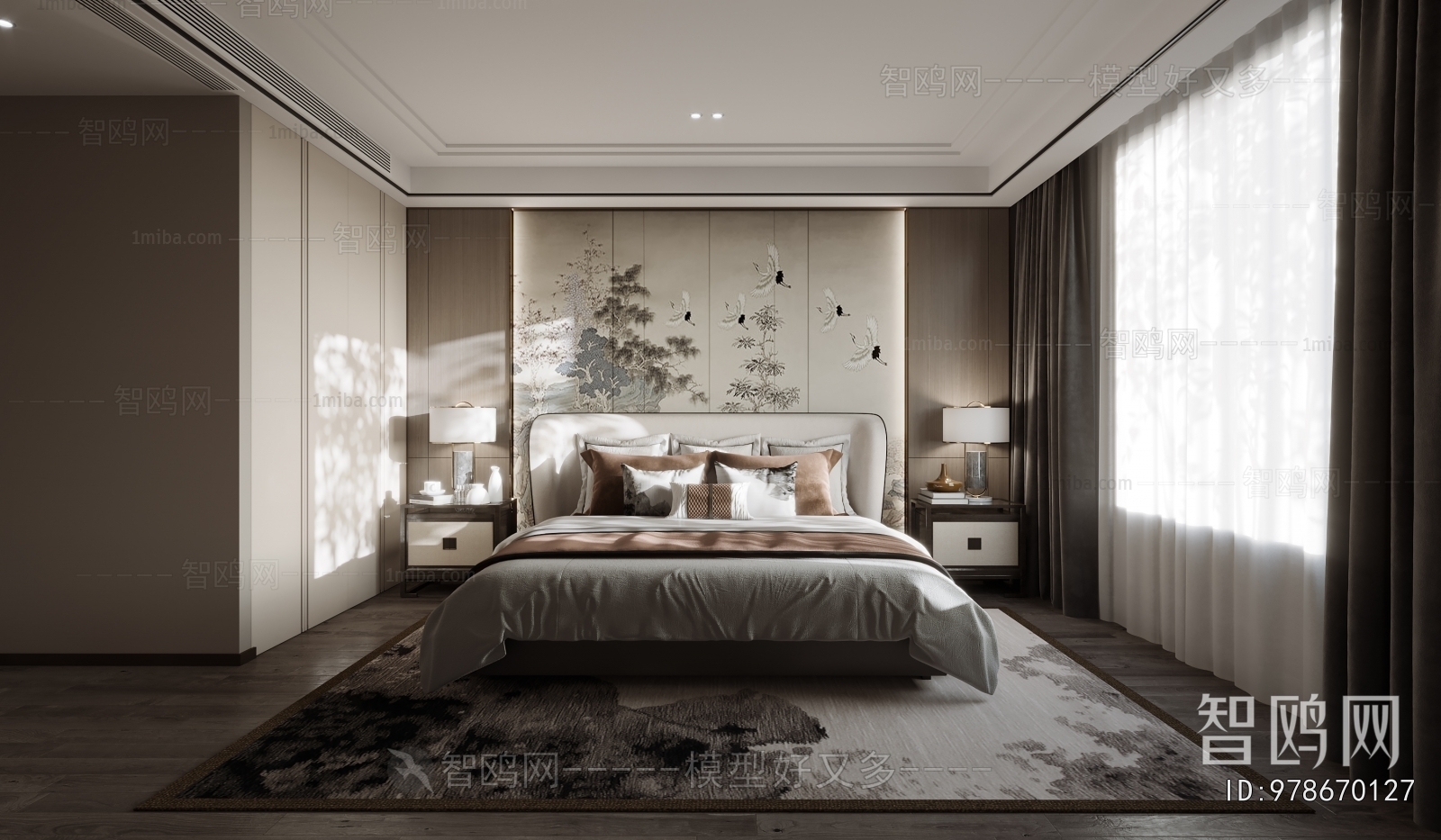 New Chinese Style Bedroom