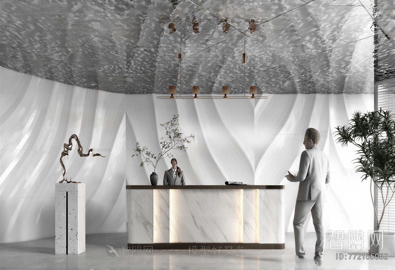 Modern Office Reception Desk